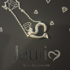 Jeulia Silver Mermaid Pendant Necklace